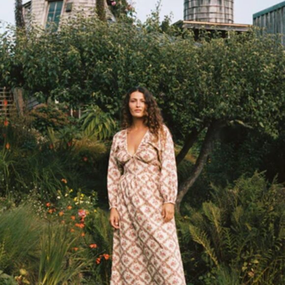 Christy Dawn Venus Dress sz S NWT in Ivory Rose Lattice - Picture 2 of 13